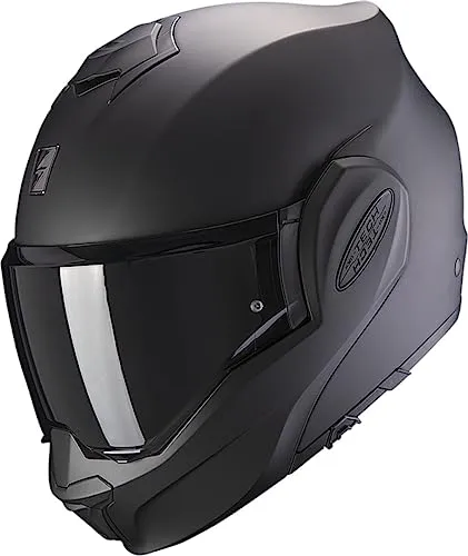 EXO-TECH EVO SOLID XXXL NERO OPACO - Motorradhelm mit Speedview Injektionsform, integriertem Sonnenvisier und antibakteriellem Kwikwick 3 Stoff für maximalen Komfort und Frische im Sommer.