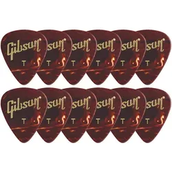 Gibson Tortoise Picks Thin 12er Pack