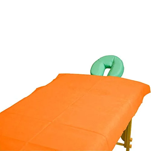 Teqler Einmallaken für Untersuchungs-, Massageliegen und Massagebänke T-131042mango, 200 cm x 70 cm (100-er pack) - Praktische Einmallaken in der Größe 200 cm x 70 cm, ideal für Behandlungstische. Aus saugfähigem, hautfreundlichem Vliesmaterial in frischem Mango. Perfekt für hygienische Anwendungen.