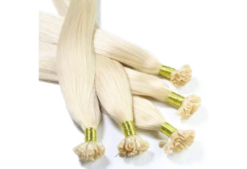 hair2heart Echthaar-Extension Bonding Extensions - glatt #10/0 Hell-Lichtblond 0.5g 60cm