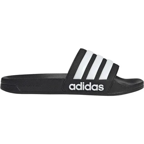 adidas Adilette Shower Sandalen Schwarz - Größe 7 - Badeschuhe mit bequemem Fußbett, perfekt für den Einsatz im Schwimmbad oder am Strand.