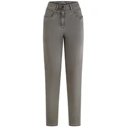 5-Pocket-Jeans RAPHAELA BY BRAX "Style CAREN NEW", Damen, Größe 46, grau - Damenjeans im Comfort Plus Fit mit Invisible-Bodyshaping Effekt für eine feminine Silhouette. Weicher Materialmix aus Baumwolle und Lyocell sorgt für hohen Tragekomfort und Strapazierfähigkeit.