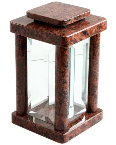 KOKA Dekoobjekt Grab-Lampe Granit Vanga - Moderne Friedhofs-Laterne aus hochwertigem Granit, witterungsbeständig und robust, ideal für eine stilvolle Grabgestaltung.