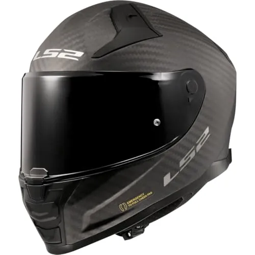 LS2 FF811 Vector II Carbon Helm, Größe L für Männer - Motorradhelm aus Carbon mit herausnehmbarem, atmungsaktivem Innenpolster und kratzfestem Visier – ideal für komfortable und sichere Fahrten.