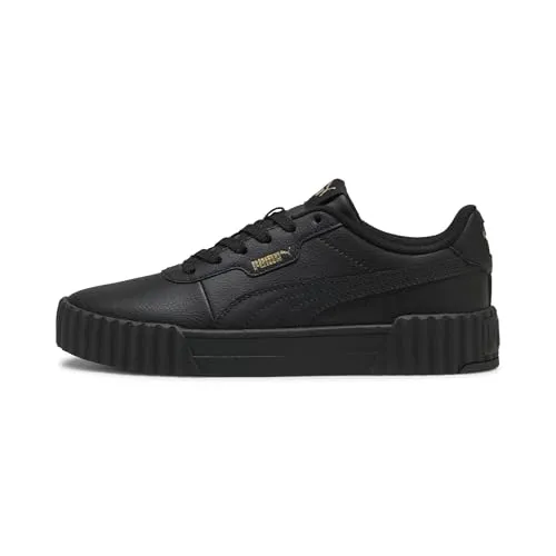 Puma Carina 3.0 puma black-puma gold - Freizeitschuhe & Sneaker für Damen, lässiger Sneaker im 80er-Jahre Tennis-Stil mit modernen Updates für optimalen Tragekomfort.