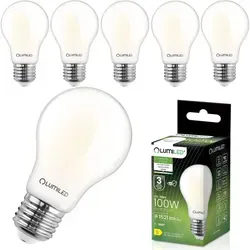 LUMILED 6er Set LED Leuchtmittel E27 A60 11W - 1521lm Neutralweiß - 6er Set LUMILED LED Lampen mit E27 Sockel. Sofortige Helligkeit und energieeffiziente Beleuchtung für Ihr Zuhause. 1521 Lumen Lichtstrom und angenehmes, blendfreies Licht für gemütliche Atmosphäre.
