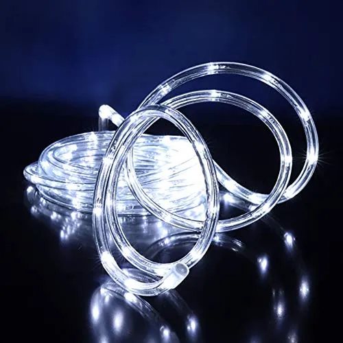 Haushalt International Lichterschlauch LED 6 Meter - Lichtschläuche für innen und aussen, 120 kalt-weisse LEDs für stimmungsvolle Beleuchtung, ideal für Feste und Dekoration.