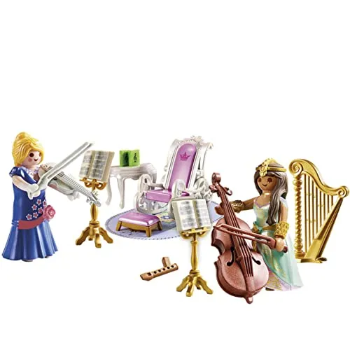 PLAYMOBIL Princess 70452 Musikzimmer - Spielfigur Spielsets: Märchenhaftes Musikzimmer mit bespielbaren Instrumenten für kreative Rollenspiele, ideal für Kinder ab 4 Jahren.