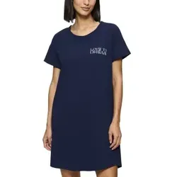 Triumph Damen Nightdresses NDK X, New Navy, 38 - Nachthemden für Damen, bequemes Nachthemd mit tief angesetzten Ärmeln und abgerundetem Saum für perfekten Tragekomfort.
