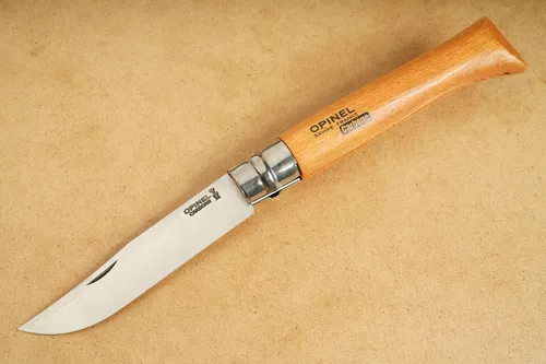 Opinel Nr. 12 Taschenmesser - Küchenmesser aus Carbonstahl, 28,2 cm lang mit robustem Hartholzgriff, ideal für Outdoor und Alltag – das perfekte Werkzeug für jeden Anlass.