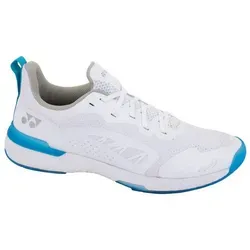 Yonex Tennisschuhe Power Cushion 507 Indoor Damen - Größe 38 (7,5) - Leichter, atmungsaktiver Tennisschuh für Indoor-Teppichbeläge. Bietet vielseitige Performance und optimale Dämpfung durch die Power Cushion-Technologie. Farbe: Weiß, Modell 2021.