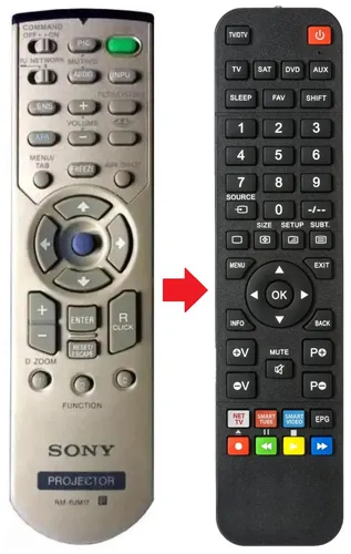 Fernbedienung geeignet für SONY VPL-FX51 | VPL-FX52L | VPL-PS10