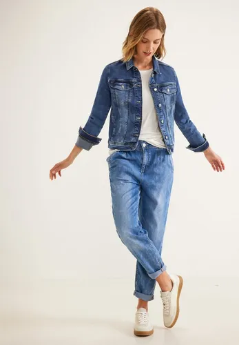 STREET ONE Damen A211704 Jeansjacke, Indigo Used wash - Funktionsjacken – vielseitige Denim Jacke mit Kragen und Brusttaschen, perfekt für jeden Look und ein Must-Have für den Kleiderschrank.