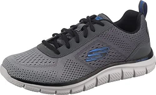 Skechers Herren Track Ripkent Sneaker, Charcoal Mesh Black Trim, 48.5 EU - Herren-Sneaker aus atmungsaktivem Mesh, ideal für Komfort und Stil im Alltag.