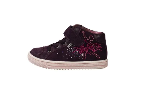Lurchi Sneaker Suna-TEX in BlackBerry, Größe 30 - Sneaker für Mädchen mit glitzerndem Motiv, wasserabweisend und bequem für den Alltag.