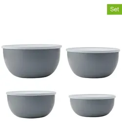 KitchenAid 4er-Set: Frischhaltedosen in Grau