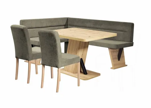 Home affaire Eckbankgruppe Laros Sitzgruppe, Eckbank, Stühle, Tisch, (Set, 4tlg Set), perfekt für Küche, Esszimmer, Wohnzimmer, Bestseller