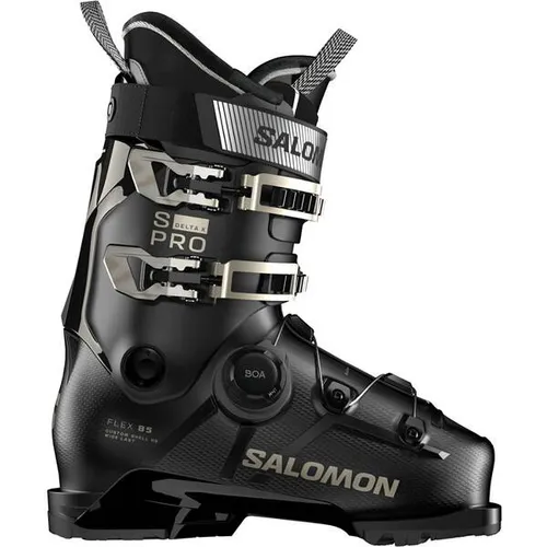 SALOMON Damen Ski-Schuhe S/PRO DELTA BOA X85 W GW Schwarz - Der S/PRO Delta BOA® X85 bietet fortgeschrittenen Skifahrerinnen eine ausgezeichnete Kombination aus Kontrolle und Komfort dank des BOA® Fit Systems und des anpassbaren Wadenbereichs.