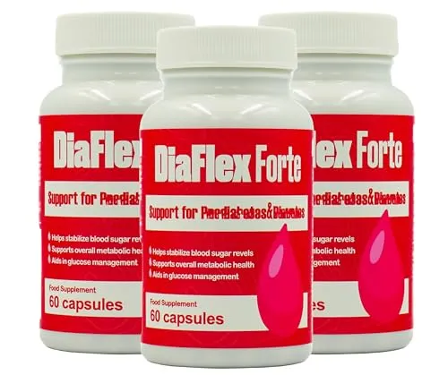 DiaFlex Forte - Hochwertiges Nahrungsergänzungsmittel mit Mineralien und Vitaminen - Vitamine, Mineralien & Ergänzungsmittel: Optimale Kombination aus wichtigen Nährstoffen für Ihr Wohlbefinden, bequem in praktischen Kapseln.
