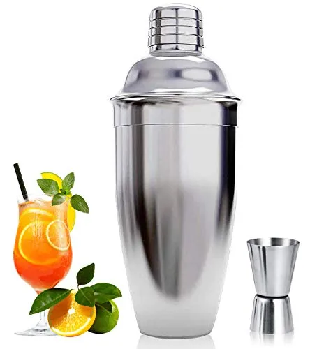 Cocktail-Shaker, Cocktail-Maker-Set, Martini-Getränke-Shaker, 750 ml, Cocktail-Shaker-Sieb, Barkeeper-Mixer-Werkzeug, Likör-Cobbler-Shaker, Edelstahl-Bar-Shaker für Cocktail-Herstellung, (2 PCS)
