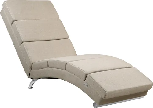 Casaria Relaxliege London XXL, Ergonomisch & Gepolstert - Liegen – Ergonomische Relaxliege in Sand, mit einer hohen Belastbarkeit von 180 kg und gemütlicher Polyesterpolsterung für entspannten Komfort.