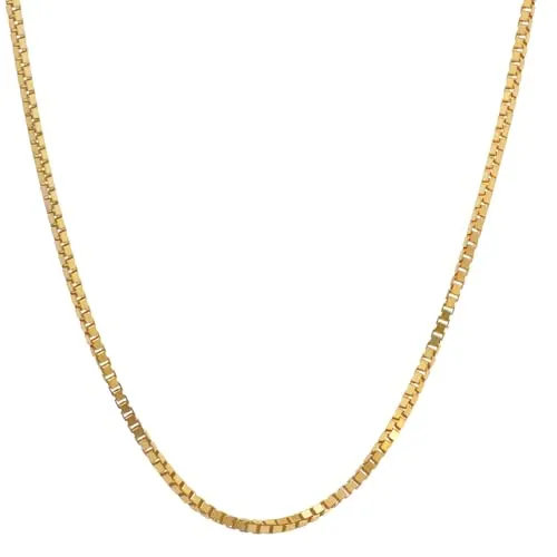 hoplo holzenplotz Edle Venezianerkette Halskette 585-14 Karat Gold Juwelier Qualität, Länge:60 cm, Kettenbreite:0.7 mm
