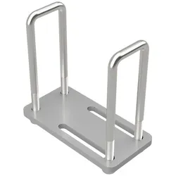 SUPROD Schrauben-Set 2 x U-Bügelschraube M10 mit Klemmplatte und Stopmuttern verzinkt M10, LW=41/41-121, LH=150 mm