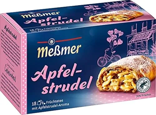 Meßmer Apfelstrudel, 18 Teebeutel, Vegan, Glutenfrei, Laktosefrei