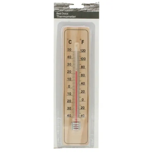 Thermometer Außen Innen Holz Außenthermometer Analog Raum Gartenthermometer Bio