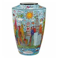 Goebel Dekovase James Rizzi - My New York City Day, handverziert bunt