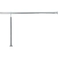 Relaxdays Silber Treppengeländer Edelstahl 150 x 80 cm - Handläufe für Treppen, witterungsbeständig und ideal für Innen- und Außenbereiche, mit angenehmem Handlauf und komplettem Montageset für einfachen Einbau.