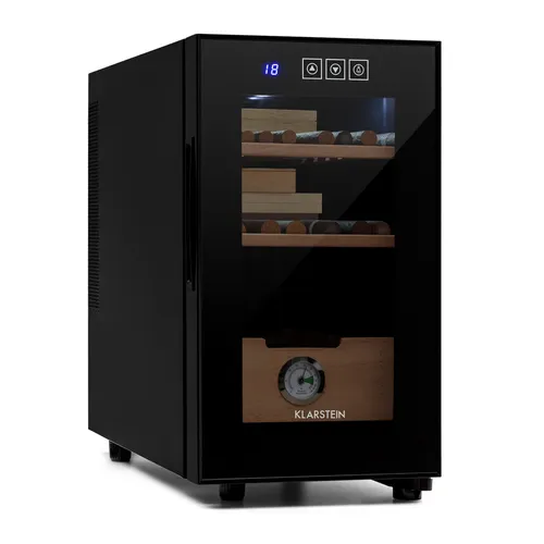 Klarstein Humidor El Presidente 23 - Eleganter Humidor für Zigarren mit 23 Litern Volumen, sorgt für optimale Lagerbedingungen und ist ideal für Bars oder Clubs.