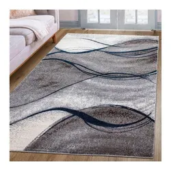 OTTO home Teppich Tritom, rechteckig, blau, 160 x 230 cm - Modischer Kurzflorteppich mit weichem Flor und Vintage-Muster, ideal für ein gemütliches Zuhause. Pflegeleicht und für Fußbodenheizung geeignet.