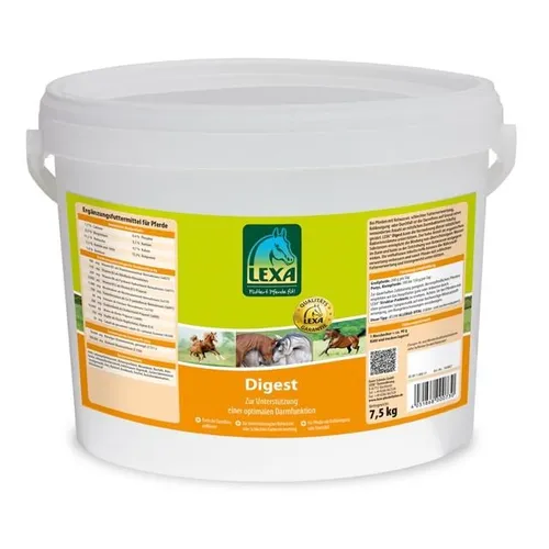 LEXA Digest für Pferde 7,5 kg - Ergänzungsfuttermittel für Pferde zur Unterstützung der Verdauung. Mit speziellen Hefen und Kräutern für eine stabile Darmflora und optimale Nährstoffverwertung.