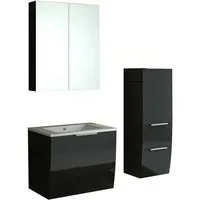 Badset RORSCHACH schwarz - Badmöbel-Set in elegantem Schwarz, vereint Luxus und hochwertige Verarbeitung für ein stilvolles Badezimmer.