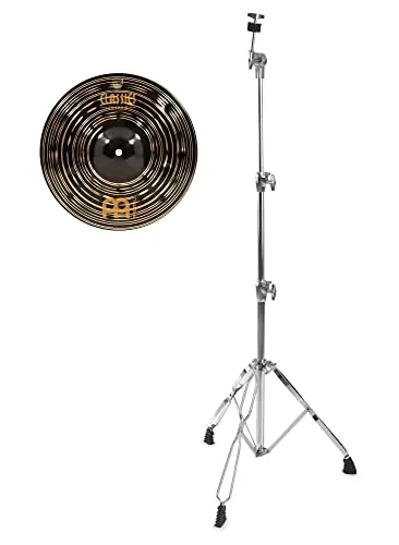 Meinl Classics Custom Dark 12" Splash Set mit Beckenständer - 12" Splash Becken aus B10 Bronze, ideal für Metal, Rock und Pop. Inklusive höhenverstellbarem, stabilen Beckenständer für flexiblen Einsatz.