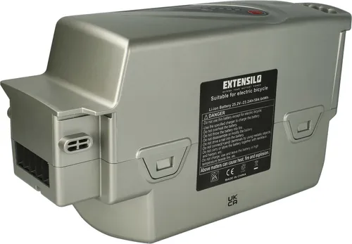 EXTENSILO Akku für Flyer R 8, Street, Tour, Urban, XT E-Bike - 23,2 Ah, 25,2 V - Sonstige Fahrradteile mit hochkapazitivem Li-Ion Akku (23200 mAh) für lange Fahrten, intelligentem Ladeindikator und bis zu 1000 Ladezyklen.