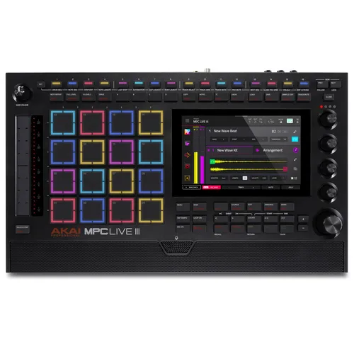 AKAI Professional MPC Live III – Standalone Audio-Controller - Standalone-fähiger Audio-Controller mit 8-Core-Prozessor und 16 RGB-Pads, ideal für kreative Musikproduktion und mobiles Recording.