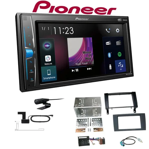 Pioneer Multimedia Autoradio Bluetooth DAB+ für Mercedes Benz SLK - Autoradio mit 2 DIN, Touchscreen und DAB+ für perfekten Sound. Ideal für Mercedes Benz SLK 2004-2011, bietet Bluetooth, USB und Dual Camera Eingang.