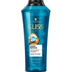 Schwarzkopf Gliss Aqua Revive Shampoo 400 ml - Haarshampoo für normales bis trockenes Haar, reinigt sanft und spendet intensive Feuchtigkeit für geschmeidiges Haar. Ideal für die tägliche Pflege und Vorbereitung auf weitere Produkte.