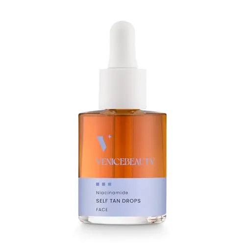 VENICEBEAUTY Niacinamide Self Tan Drops (30ml) Selbstbräuner Gesicht – Konzentrat zum Mischen in die Gesichtspflege, für individuelle Bräune ohne Flecken, Gesichtsbräuner (Niacinamide)
