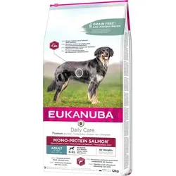 EUKANUBA Mono-Protein Salmon 12kg – Premium Hundefutter - Monoprotein-Trockenfutter mit Lachs für empfindliche Hunde, reich an hochwertigen Nährstoffen und schmackhaft.