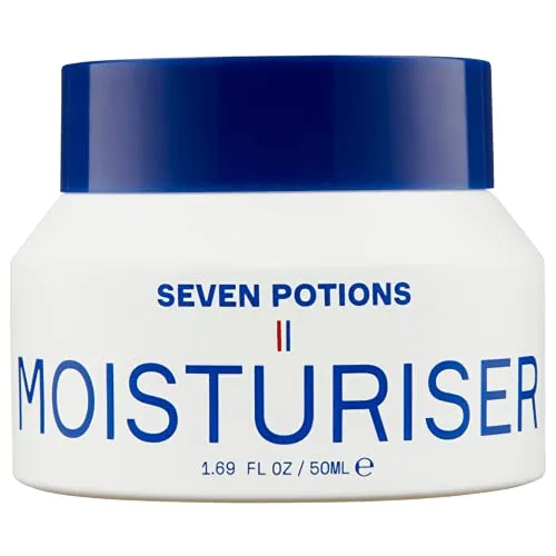 Seven Potions Anti Aging Feuchtigkeitspflege 50ml - parfümfrei, schnell einziehende Gesichtscreme - hilft feine Linien und Falten vorzubeugen - spendet der Haut Feuchtigkeit - natürlich, vegan