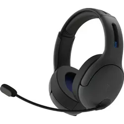 PDP LVL50 Wireless Headset für PS4 - Schwarz - Kabelloses Gaming-Headset mit austauschbaren Ohrpolstern und Geräuschunterdrückung für ein optimales Spielerlebnis auf der PS4.