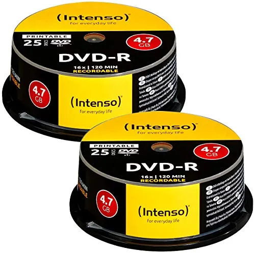 Intenso DVD-R 4.7GB 16x Printable, 50er-Spindel (DVDs)