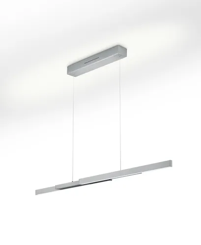 GKS Knapstein LED-Pendelleuchte LARA - Ausziehbar mit Gestensensor - Moderne Pendelleuchte für Esstische, stufenlos höhenverstellbar von 72cm bis 134cm, warmweißes Licht mit 5040 Lumen, ideal für stilvolle Beleuchtung.