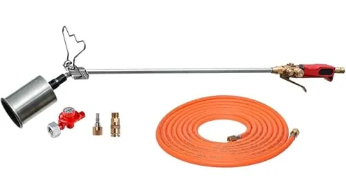 ROTHENBERGER Industrial Profi SET Hochleistungsbrenner RoTitan - Schweißbrenner für professionelle Anwendungen mit bis zu 1.060 °C, ideal für Dacharbeiten und Bitumenverarbeitung. Inkl. 6m Gummischlauch und Konstantregler für optimale Handhabung.