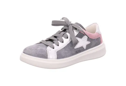Superfit Mädchen Cosmo Sneaker, Hellgrau Rosa 2500, 39 EU - Stylische Mädchen Sneaker mit bequemer Passform und Knöchelriemen für sicheren Halt. Ideal für den täglichen Einsatz und vielseitig kombinierbar.