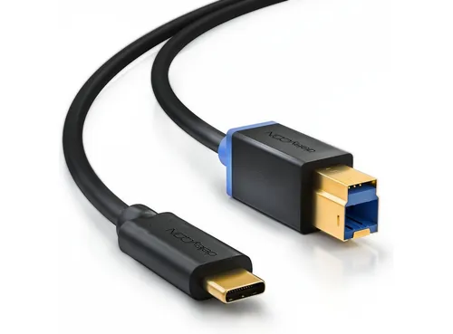 deleyCON deleyCON 3m USB C Kabel Datenkabel USB 3.0 USB-B zu USB-C Computer Tintenstrahldrucker