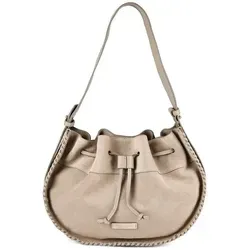 Marc O'Polo Aadina Beuteltasche - Damen in Grau - Elegante Beuteltasche aus aufgerautem Kalbsleder in earthy taupe, ideal für stilvolle Auftritte. Perfekt für den täglichen Gebrauch und bietet ausreichend Platz für Ihre Essentials.